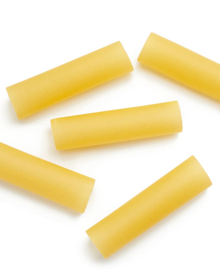 Raw cannelloni pasta isolated on white background