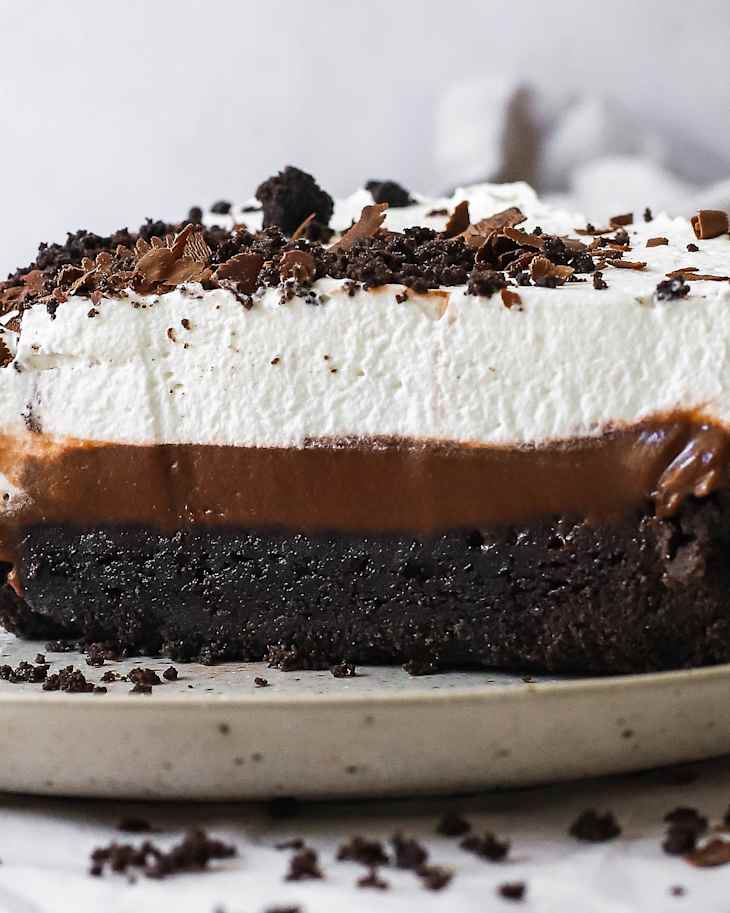 Photo of Mississippi Mud Pie slice.