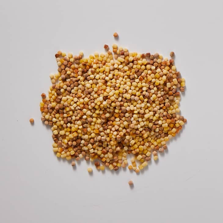 fregola on a white surface.