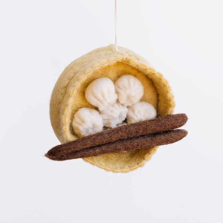 Felt Dumpling Christmas Ornament at Etsy